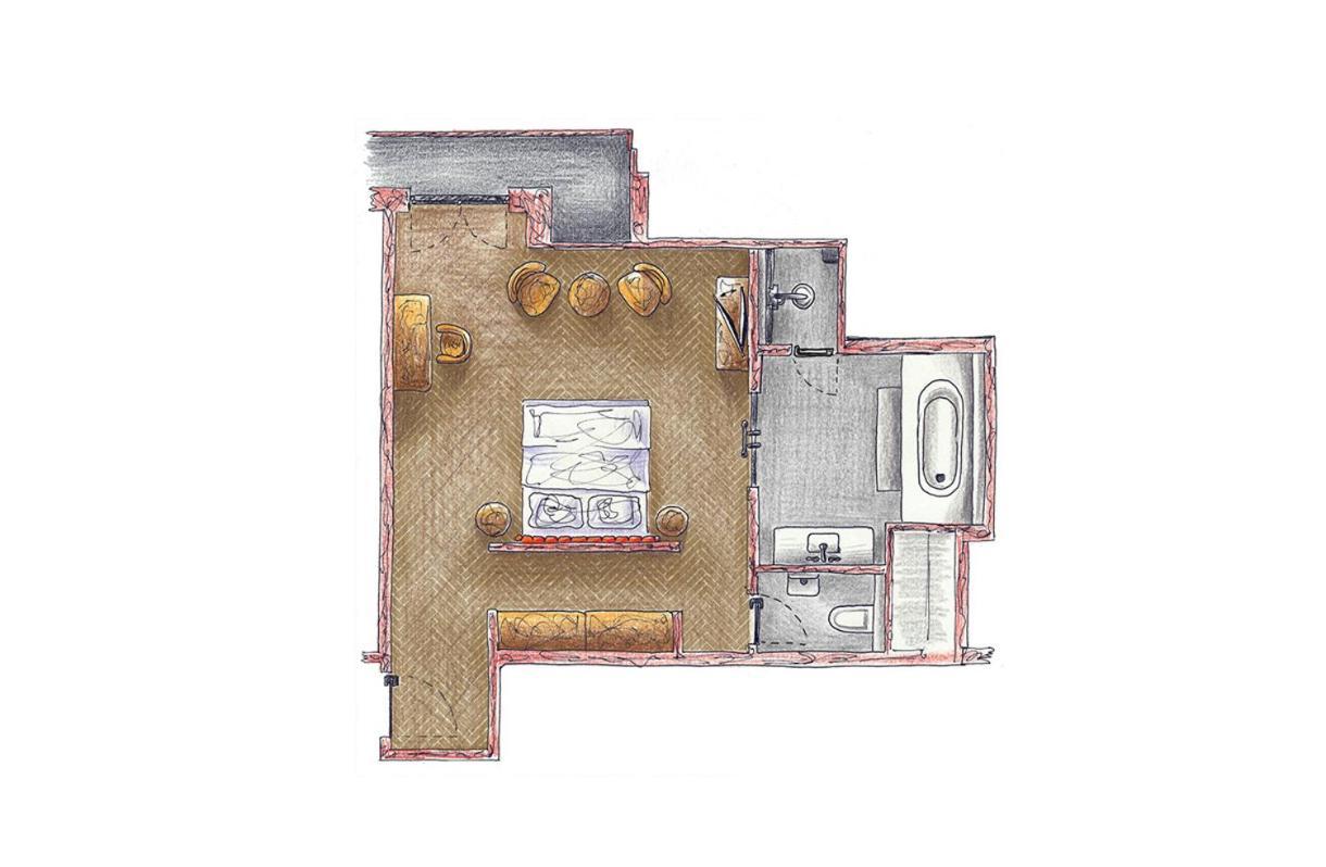 Das James Flensburgo Exterior foto Floorplan of a typical studio apartment